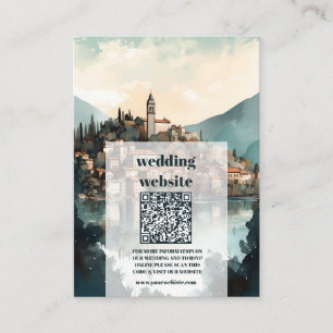 qr code Italy Lake Como Hochzeit in Urlaubsort Begleitkarte