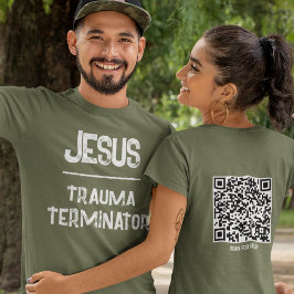 QR-Code Jesus - Trauma-Terminator-Schriftstellen T-Shirt