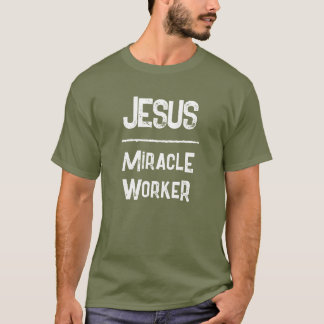 QR-Code Jesus Wunderwirker Schriften Christlich T-Shirt