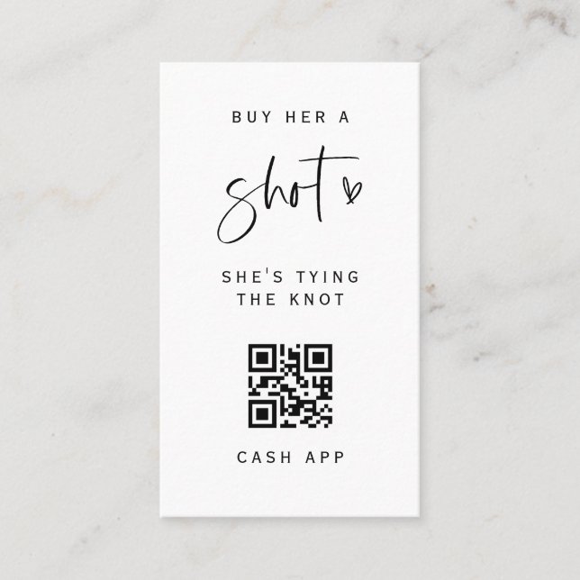 QR Code Junggeselinnen-Abschied Drink Scan Card E1 Visitenkarte (Vorderseite)