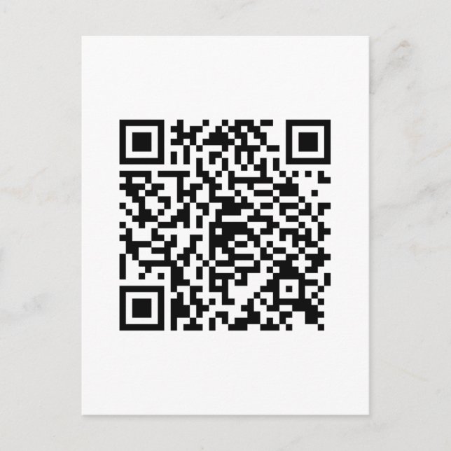 QR Code Junkie Style Postkarte (Vorderseite)