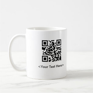 QR Code-Kaffee-Tasse mit Editable Text Tasse