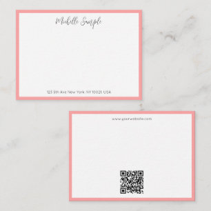 QR-Code-Kalligrafie-Schrift-Name-Modern-Vorlage Mitteilungskarte