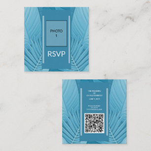 QR-Code-Karte für das Foto "Tropical Aquamarin Wed Begleitkarte