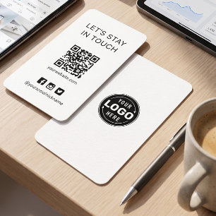 QR-Code-Karte für einfache Schwarz-Weiß-Medien Visitenkarte