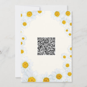QR Code Kinderdusche Einladung mit Daisy-Blume