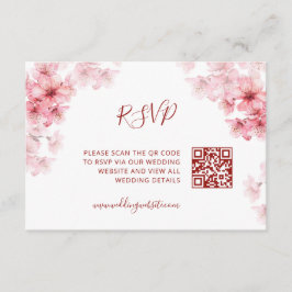 QR-Code | Kirschblüten RSVP Begleitkarte