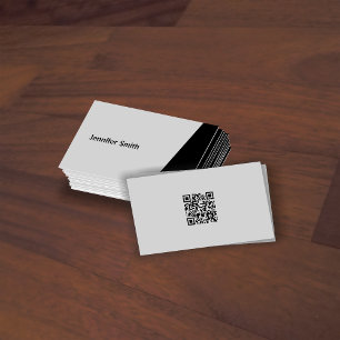 Qr Code Klasse Gray Moderner Künstler Visitenkarte