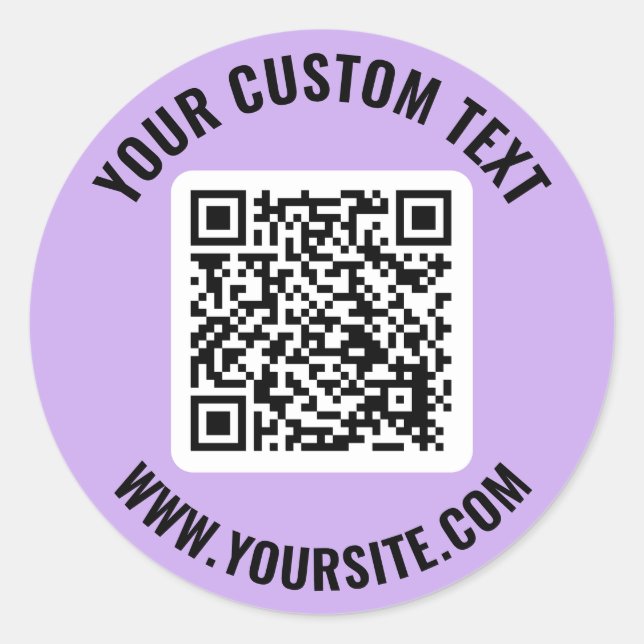 QR-Code Klassischer Rundaufkleber Runder Aufkleber (Vorderseite)