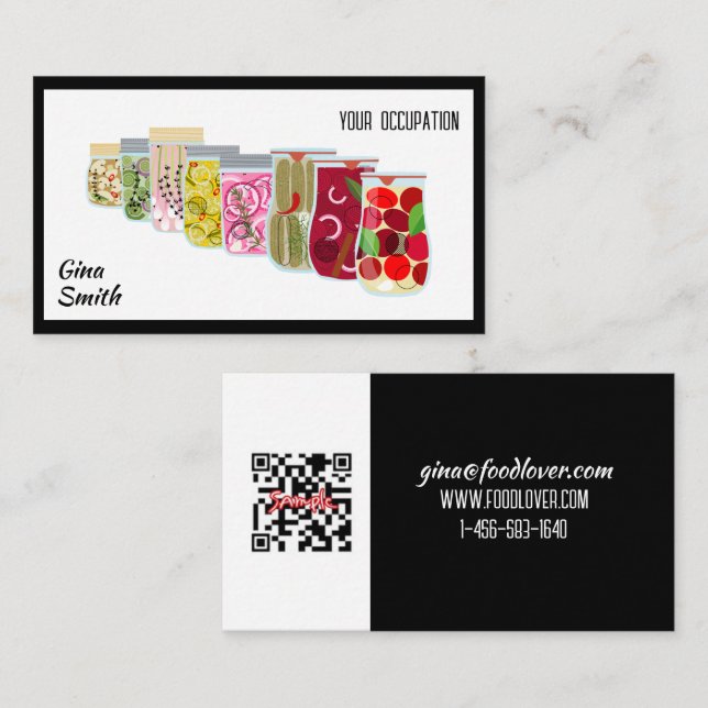 QR-Code-Koch-Visitenkarte Visitenkarte (Vorne/Hinten)