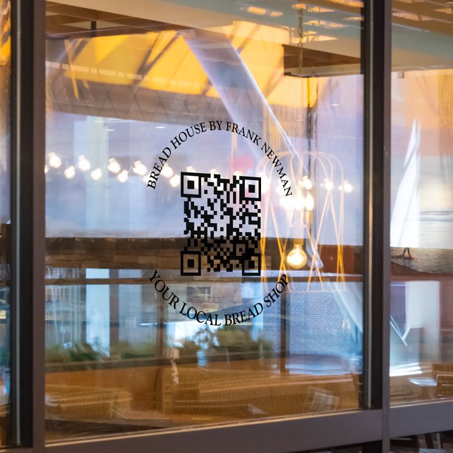 QR-Code Kommerziell Storefront Fensteraufkleber (Von Creator hochgeladen)