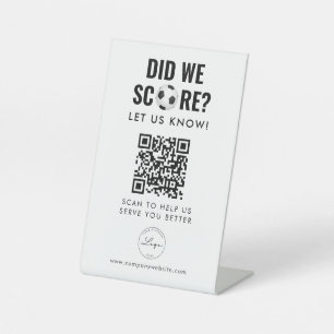 QR-Code   Kontaktlose Feedback Business Services Sockelschild