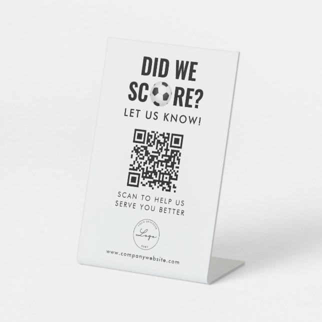 QR-Code | Kontaktlose Feedback Business Services Sockelschild (Vorderseite)