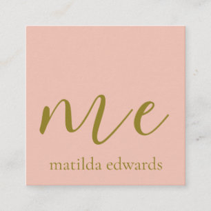 QR Code Kosmetik Elegant Modernes, einzigartiges R Quadratische Visitenkarte