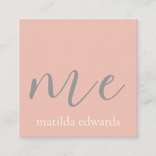 QR Code Kosmetik Modernes, einzigartiges Rosa Quadratische Visitenkarte