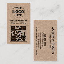 QR Code Kraft Paper | Social Media Custom Logo