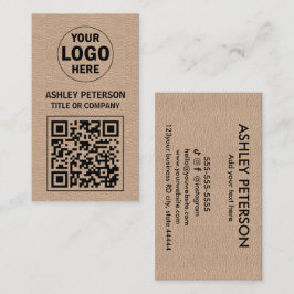 QR Code Kraft Paper | Social Media Custom Logo Visitenkarte