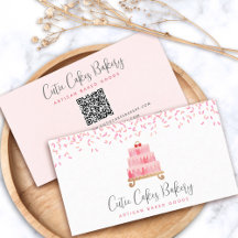 QR Code Kuchen Rosa Sprinklen Konditorcreme Koch C