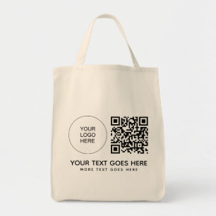 QR-Code-Lebensmittelgeschäft mit doppelseitigem Fi Tragetasche