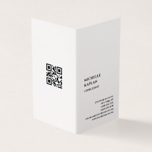 QR-Code-Leinen Modern Professionell Exklusiv Visitenkarten