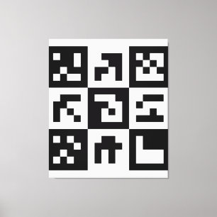 qr Code Leinwanddruck