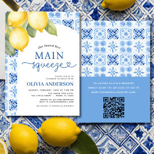 QR Code Lemon Main Squeeze Brautparty Einladung