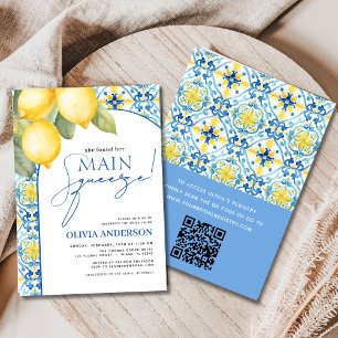 QR Code Lemon Main Squeeze Brautparty Einladung