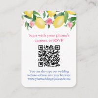 QR Code Lemons Pink Wedding Online UAWG