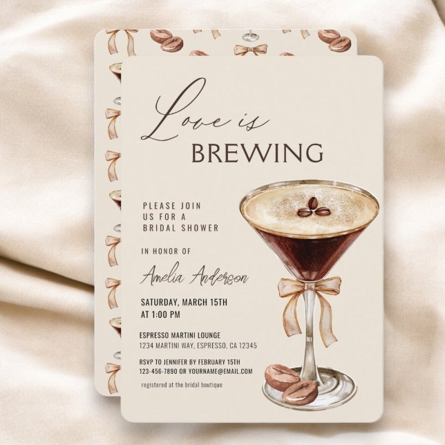 QR Code Liebe ist Brewing Espresso Martini Einladung (Von Creator hochgeladen)