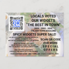 QR Code Light Foto Custom Advertising Postkarte