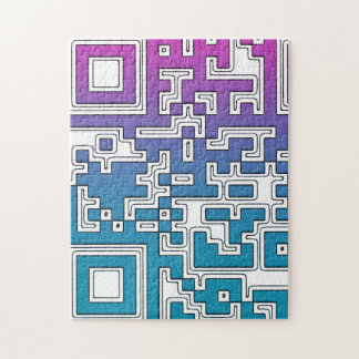 QR-Code - Lila Blau Puzzle
