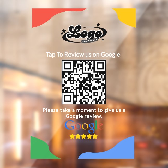 QR-Code-Link Google-Bewertung  Fensteraufkleber (Blatt 2)