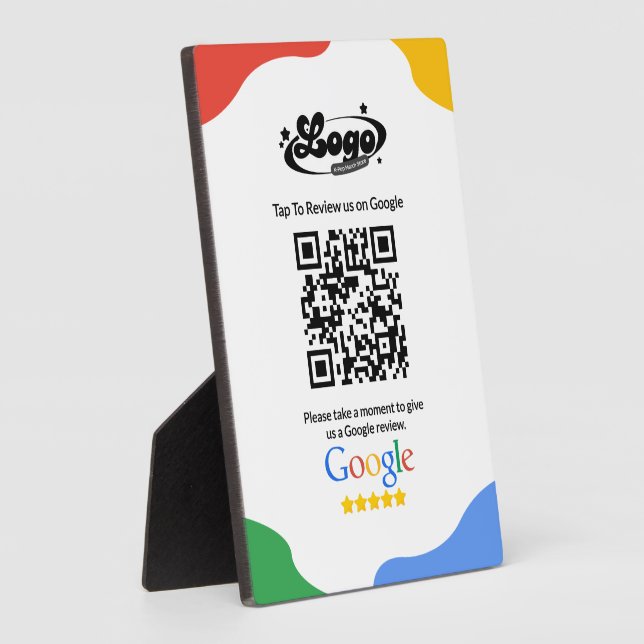QR Code Link Google Review Fotoplatte (Seite)