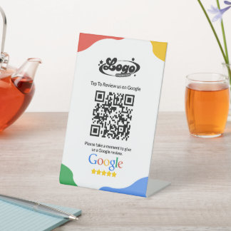QR Code Link Google Review Sockelschild