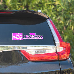 QR Code Lipgloss Business Name Car Decal Aufkleber