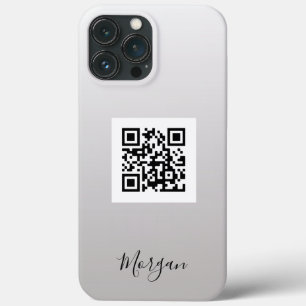 QR-Code, Logo, Art oder Foto Blk Name Gradient Gra Case-Mate iPhone Hülle