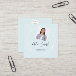 QR-Code Logo Benutzerdefinierte Foto-Consulting-Aq Quadratische Visitenkarte