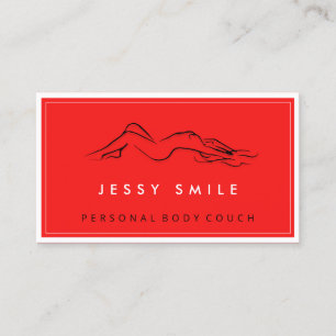 QR CODE Logo Body Sculpting Massage Pflege RED WEL Visitenkarte