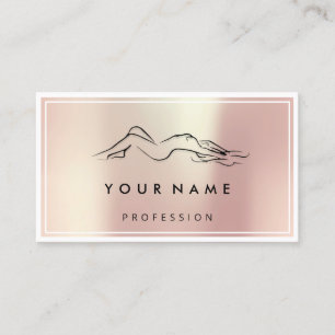 QR CODE Logo Body Sculpting Massage Pflege Rose Visitenkarte