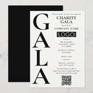 QR-Code-Logo für Charity-Gala-Fundraising-Event Einladung