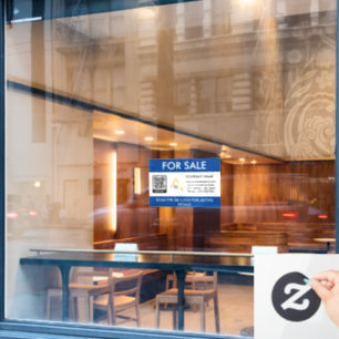 QR-Code-Logo für den Verkauf im Haus Fensteraufkleber