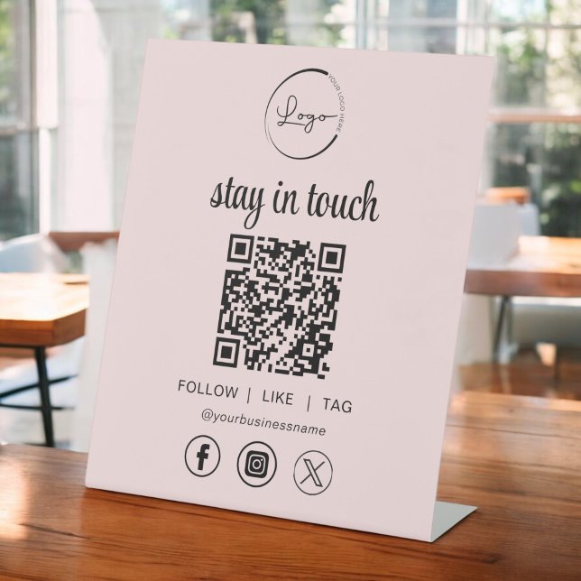 QR-Code-Logo für Rosa Social Media Sockelschild (Von Creator hochgeladen)