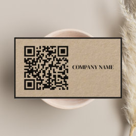 QR Code & Logo für Unternehmen l Modernes Rustikal Visitenkarte