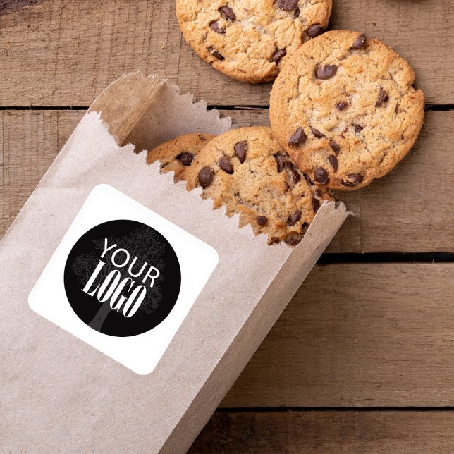 QR-Code Logo hinzufügen Quadratischer Aufkleber (Simply add your logo template with a simple style. )