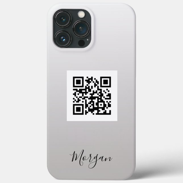 QR-Code, Logo, Kunst oder Foto Blk Name Farbverlau Case-Mate iPhone Hülle (Rückseite)