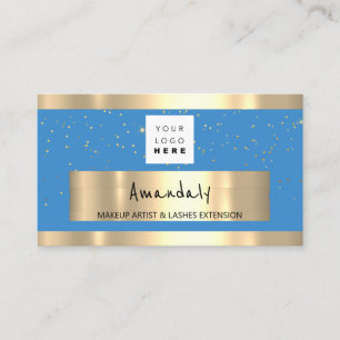 QR CODE Logo Light Blue and Stars kaufen Visitenkarte