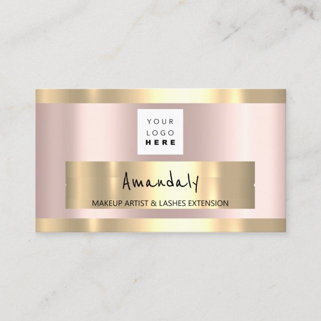 QR-CODE-Logo "Pink" Visitenkarte (Vorderseite)