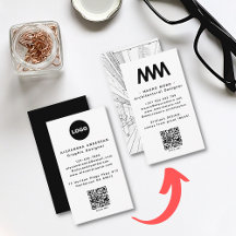 QR-Code-Logo Schwarz Weiß Minimalistisch Modern