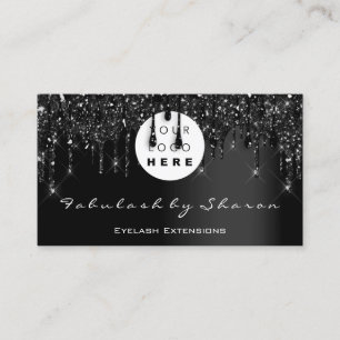 Qr-Code-Logo Schwarze Tropfen Beruflich VIP Visitenkarte