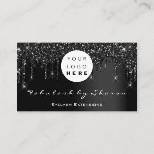 Qr-Code-Logo Schwarze Tropfen Beruflich Visitenkarte